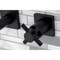 Kingston Brass KS6120DX Two-Handle Wall Mount Bathroom Faucet, Matte Black KS6120DX - alternate 5
